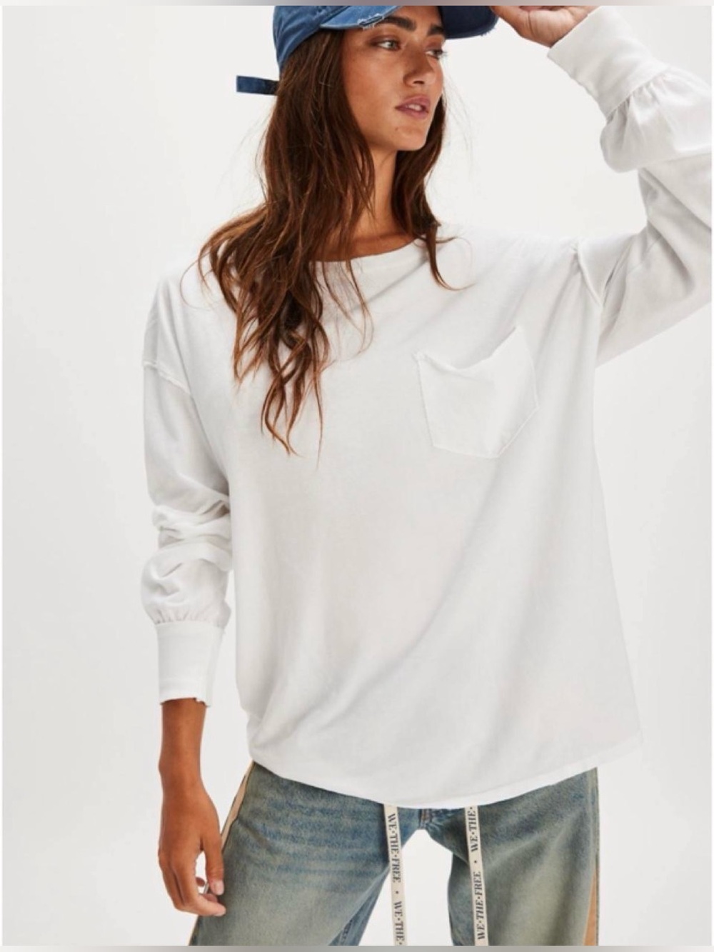Free People Minimalist We The Free Long Sleeve Fade Into You Relaxed Tee Size L